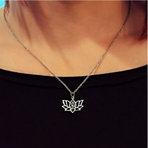 Host Pick  💕  Dainty Yoga Ohm Lotus Necklace